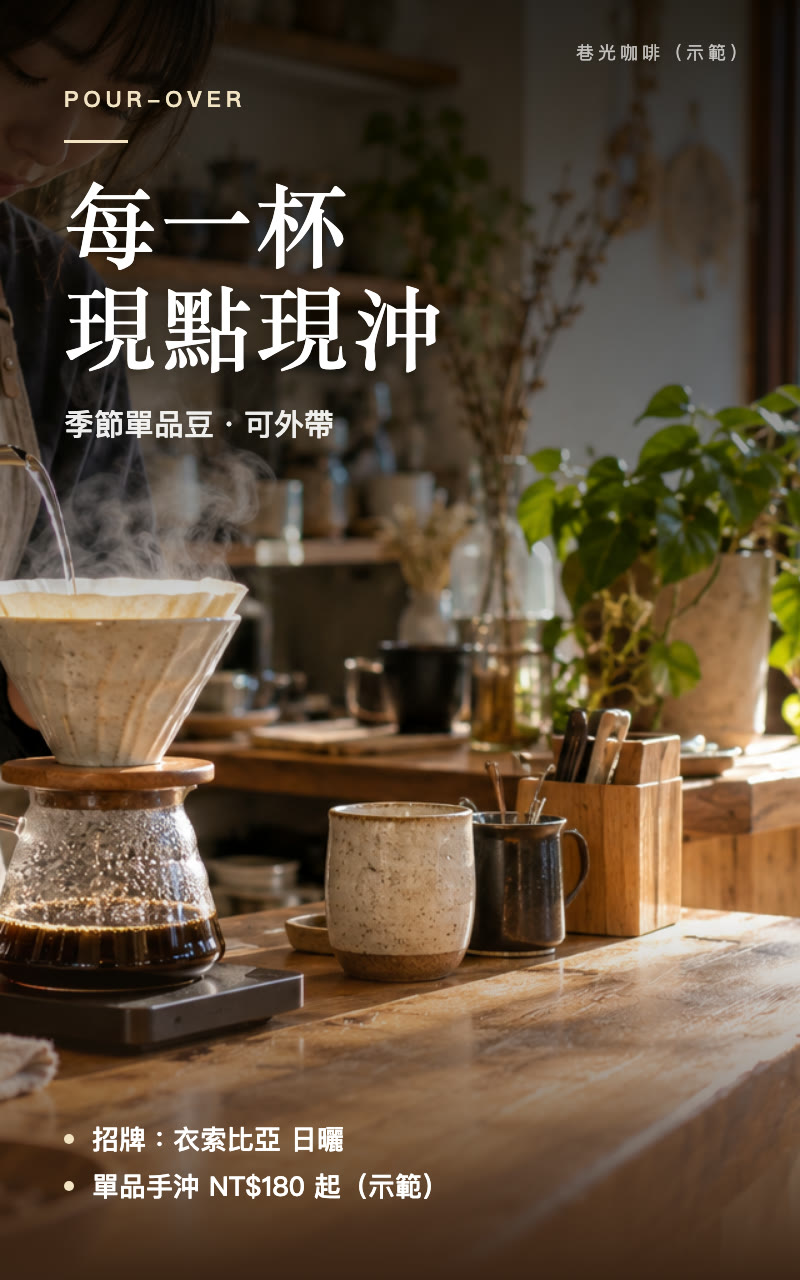示範名片：手沖咖啡